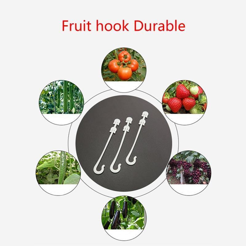 J Shaped Fruit Cherry Tomato Agricultural Ear Hooks 100 Pcs Fix Hook