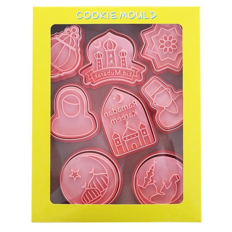 Set of 8 Baking Cookie Cutter Cookie Mold Baking Accessories for Eid Ramadan