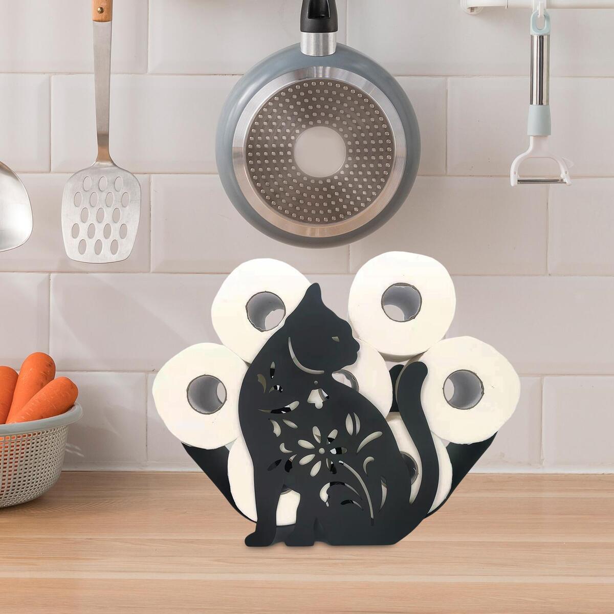 Pack of 2 Novelty Toilet Paper Holder Iron for Home Office Washroom Bathroom