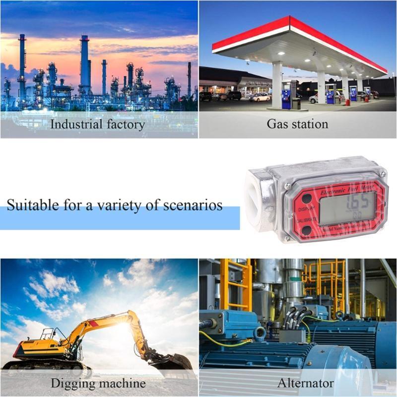 Upgraded Turbine Flow Meter Electronic Digital Flow Meter Meter Display Chip