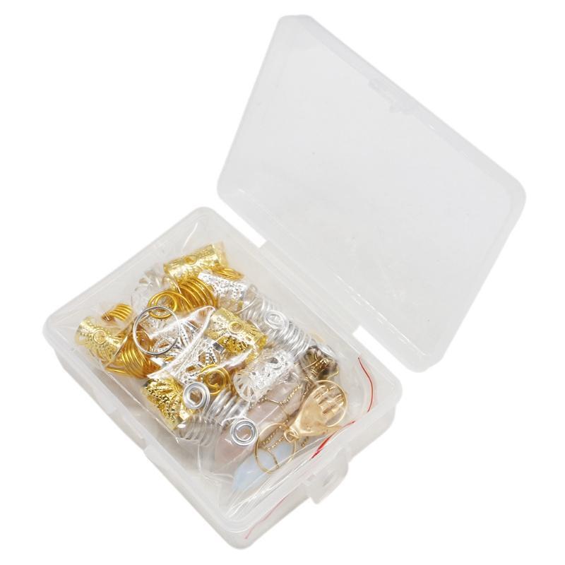 Metal Hair Coil Dreadlocks Braid Hair Rings Hair Braiding Beads for Braids Parts