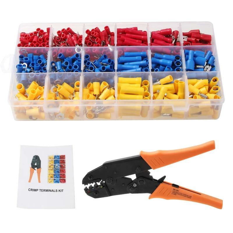 Wire Terminals Crimping Tool Ratcheting Wire Crimper 30j Set of AWG22-10