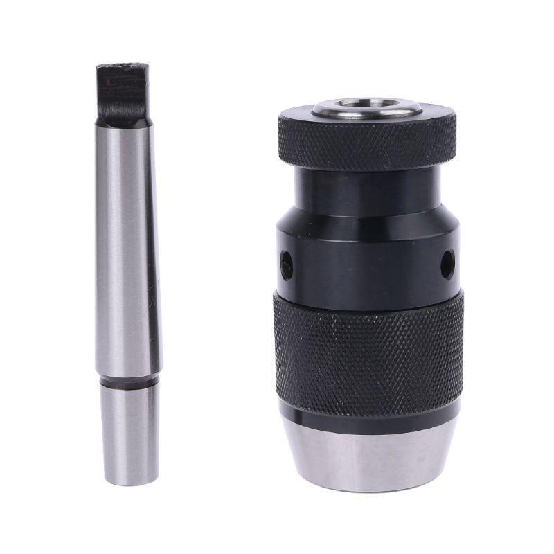 2pcs/set MT2 B16 Self Tightening Drill Chuck 1-16mm Clamping Arbor Keyless For