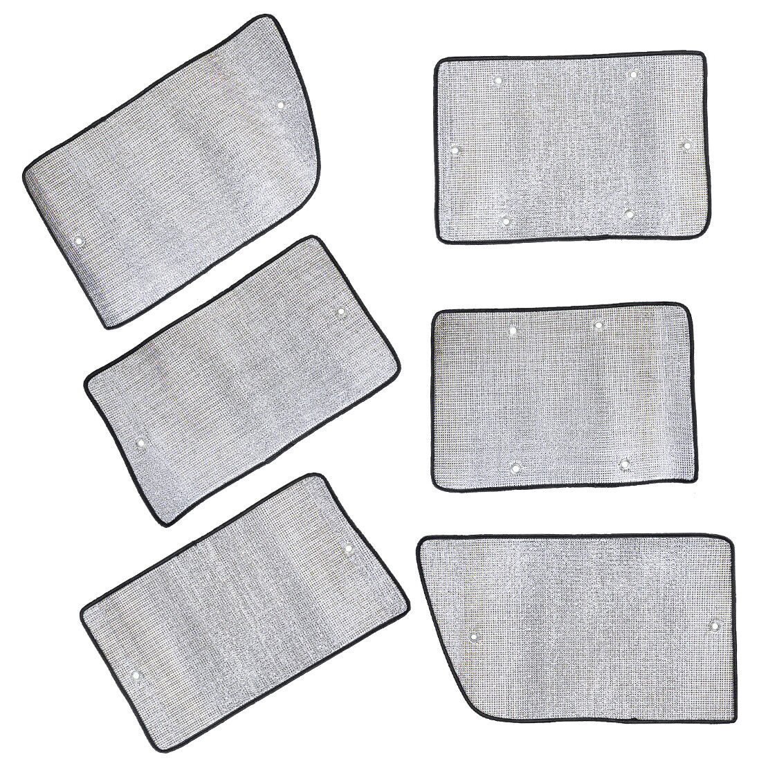 6pcs Side Seat Window Privacy Sunshade Cover Fit For Jeep Wrangler 4-Door 07-17