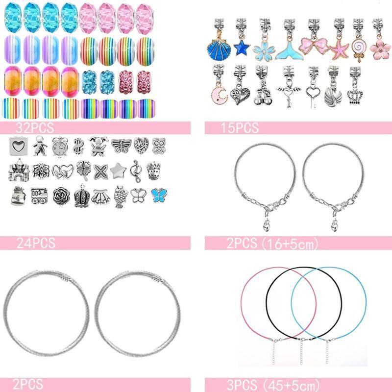 DIY Children Girl Beaded Bracelet Kit Children Puzzle Bracelets Set Supplies