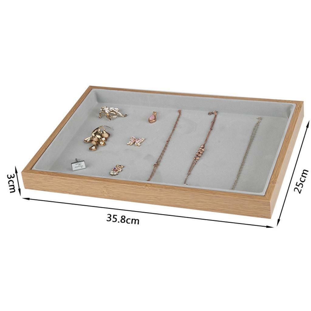 Velvet Jewelry Display Tray Countertop Diamond Bracelet Organizer for Shop