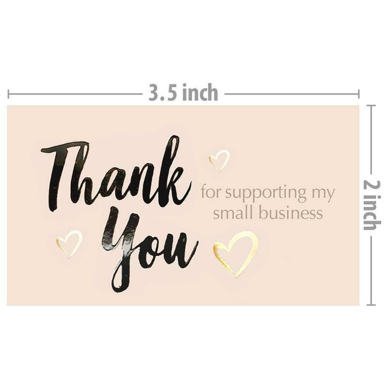 50pcs Thank You for Supporting My Small Business Card Thanks Greeting Card Gift