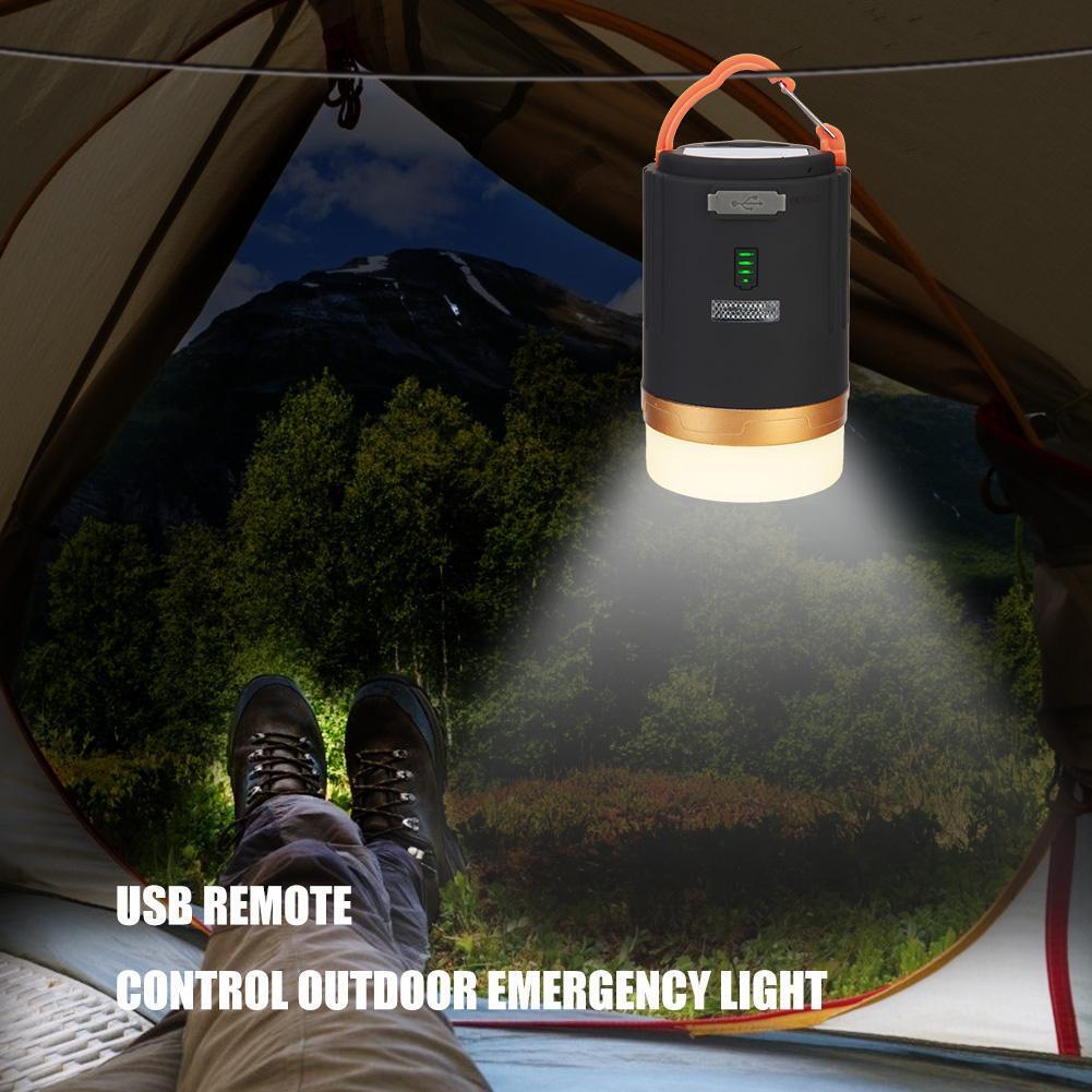 2pcs Portable USB Rechargeable Tent Camping Remote Control Hanging Light