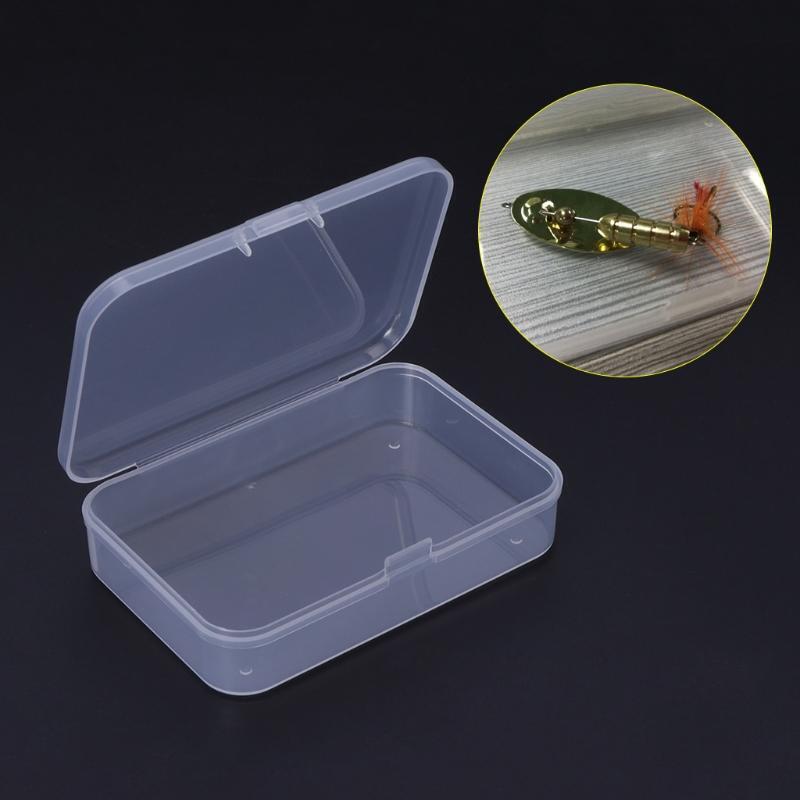Fishing Box Plastic Transparent Clear Bait Lure Hook Tackle Jig Storage Portable