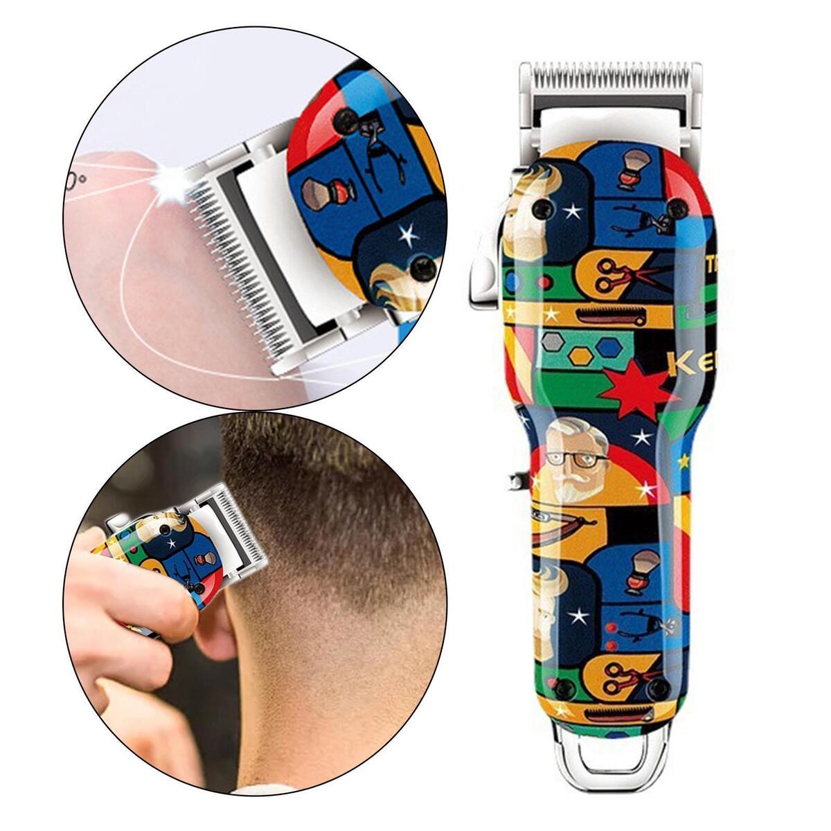 Electric Hair Clipper Haircut 2000mAh Portable with Guide Comb for Salon