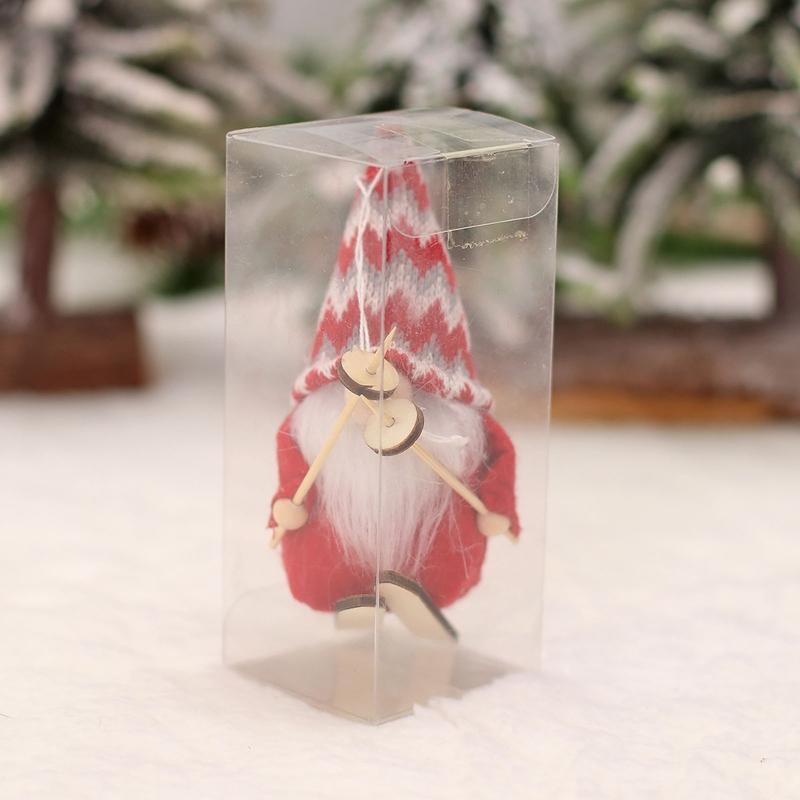 Christmas Striped Hat Hanging Gnome Pendant 4pcs/set Girls Boys Present Supplies