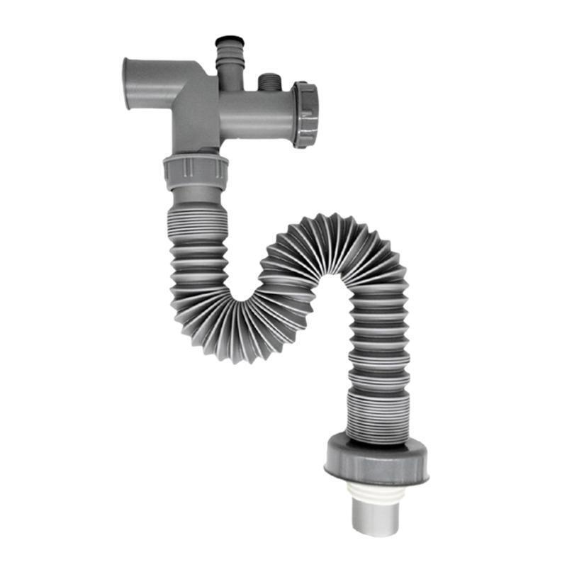 Flexible Sink Drain Pipe with Adapter Expandable Tubular Drain Tubing Pipe