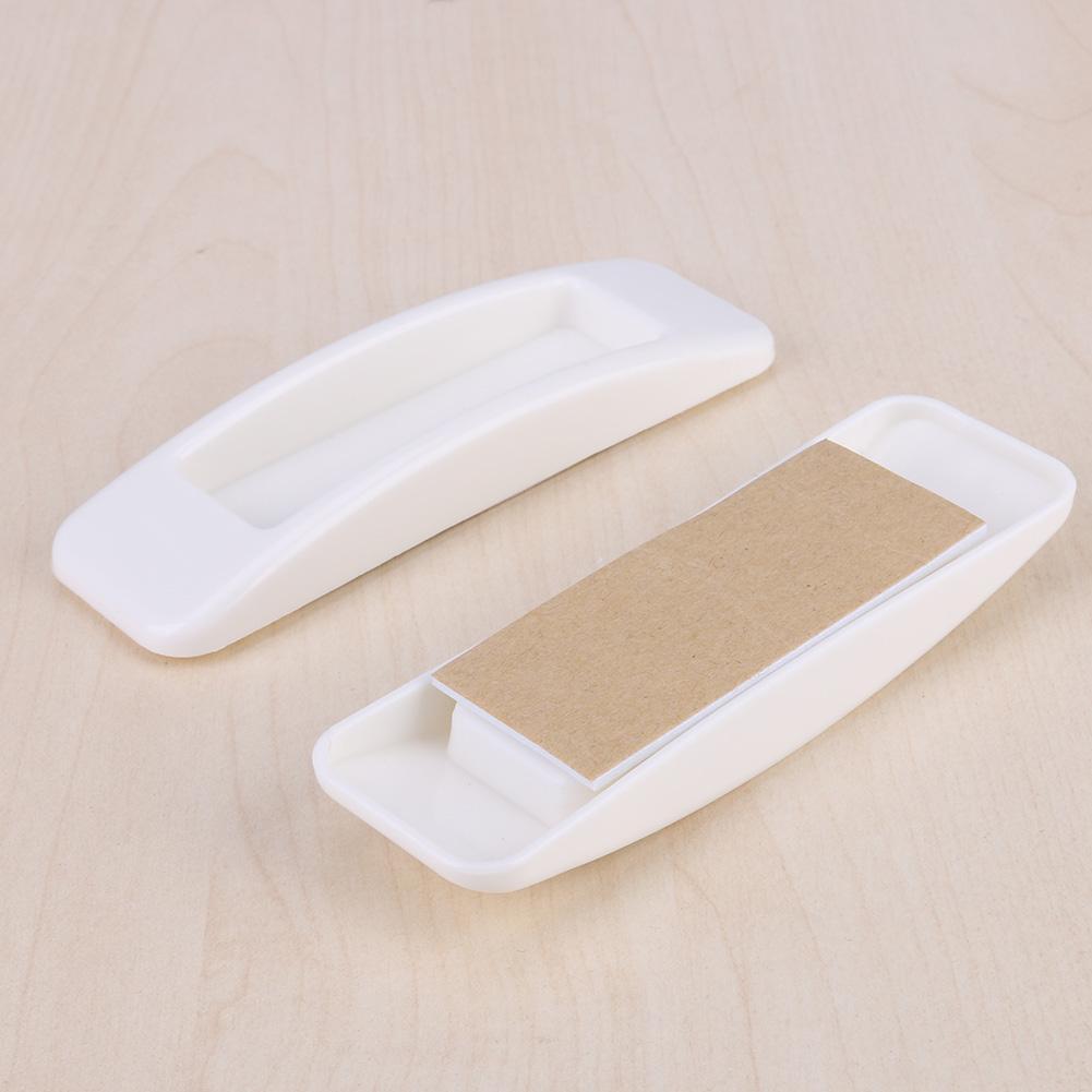 2pcs Self-adhesive Sliding Door Handles Interior Window Pull Knobs (White)