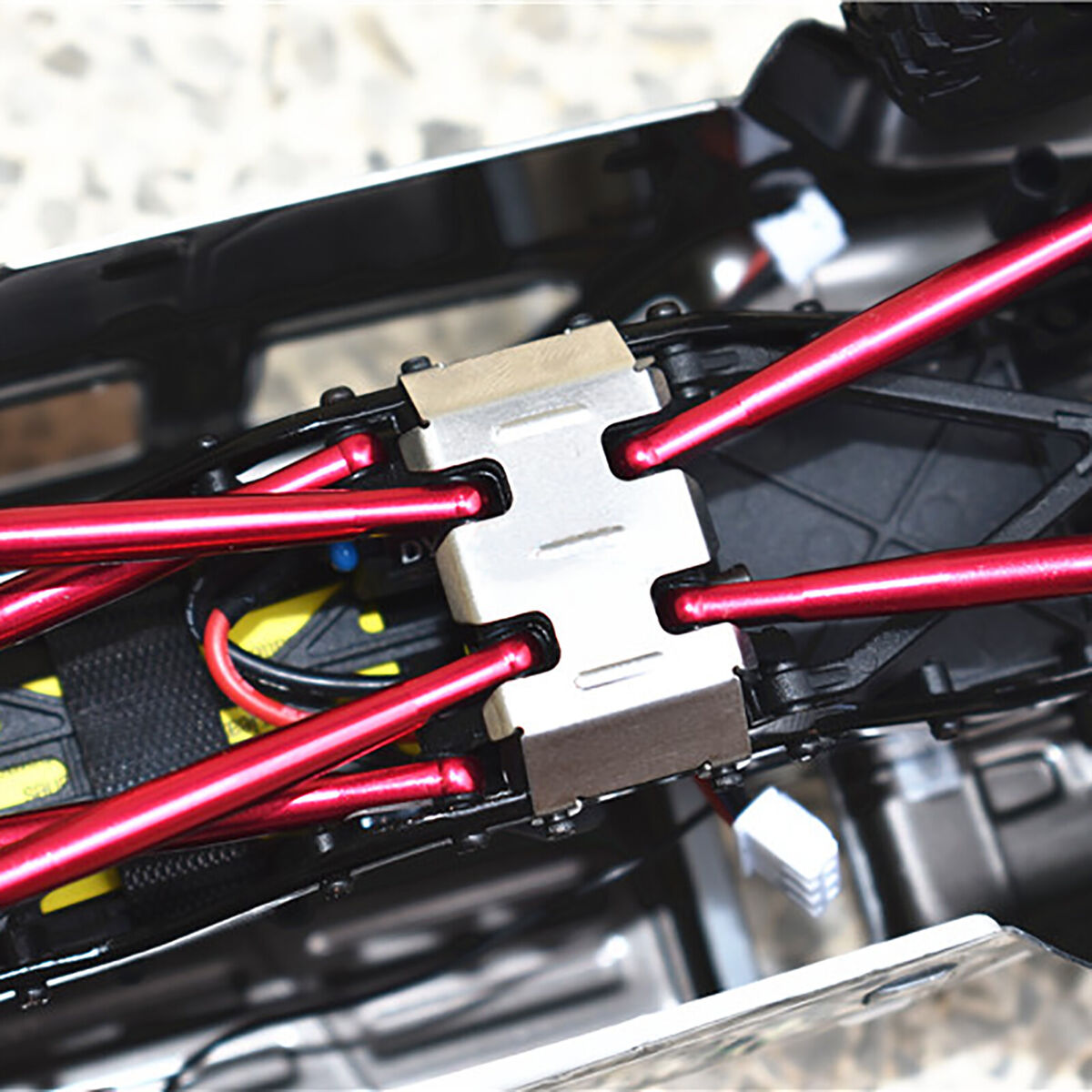For AXIAL-1/24 4WD SCX24 JEEP WRANGLER Chassis Guard Box Bottom Baffle Upgrade