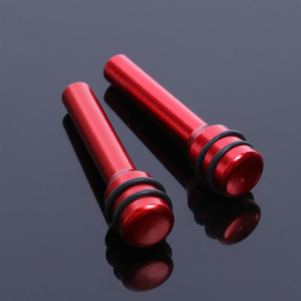 2pcs Universal Aluminum Interior Door Lock Knob Pins for Car Truck (Red)