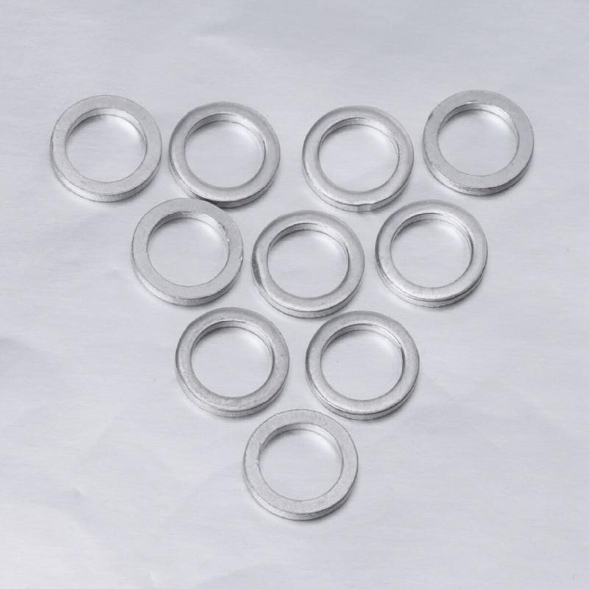 10Pcs  Aluminum Chainring Bolt Spacer Washer Gasket Ring 1mm Thick