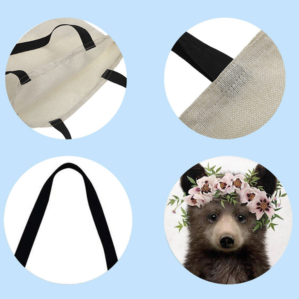 Animal Printed Shoulder Shopping Bag Casual Large Tote Handbag (40*40cm)
