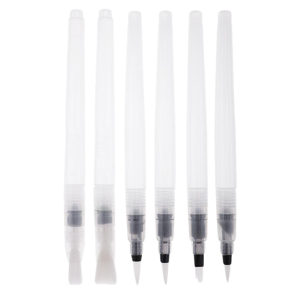 6pcs Watercolor Brush Pen Water Paintbrush Small Brush Tips for Art Painting