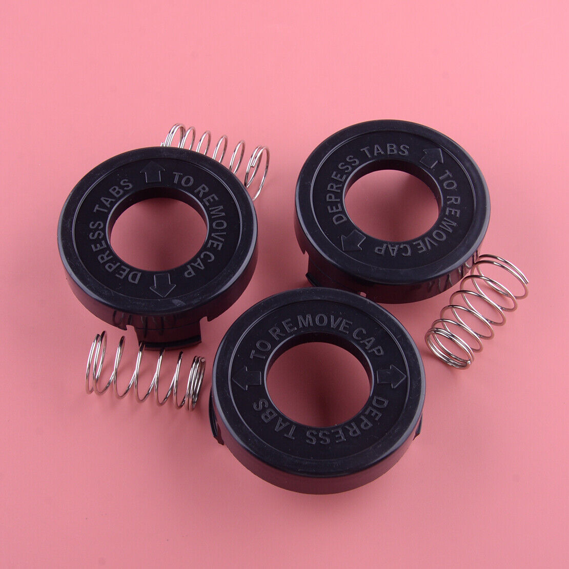 3Set String Trimmer Bump Spool Cap Springs Replace Fit For Black & Decker ST4500