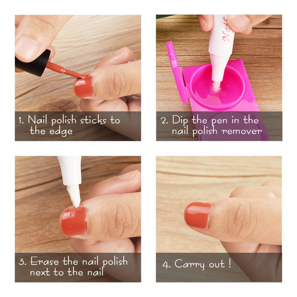 5pcs/set DIY Nail Polish Remover Pen Correction Removal Pens Manicure Tool