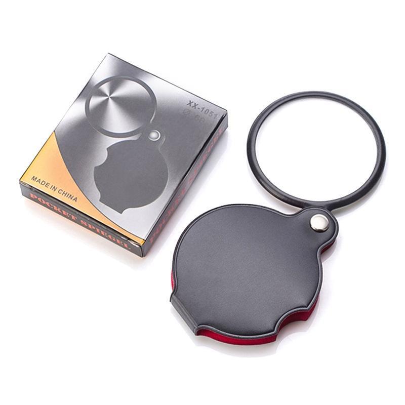 8X Jewelry Magnifier Folding Magnifying Glass Mini Pocket Hand Loupe Optical