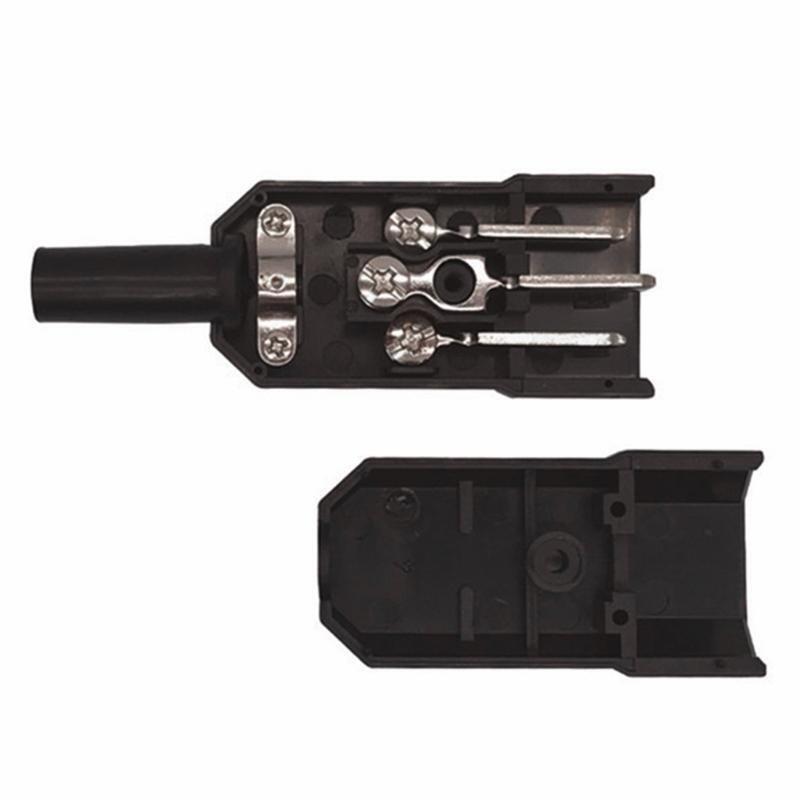 DIY 10A 250V Black IEC C14 Male Plug Rewirable Power Connector 3 Pin AC Socket