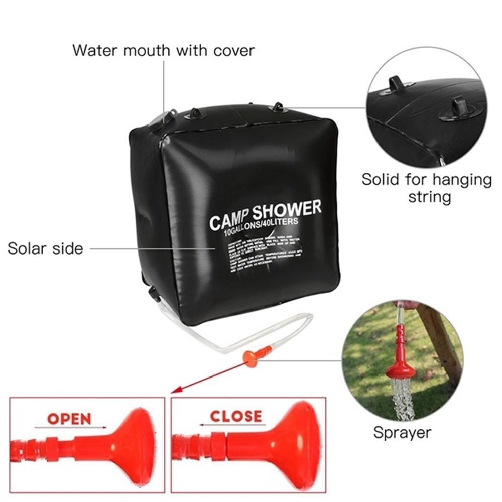 Shower Bag Bath Equipment Climbing Hydration Bag Heated Bathing Water Bag
