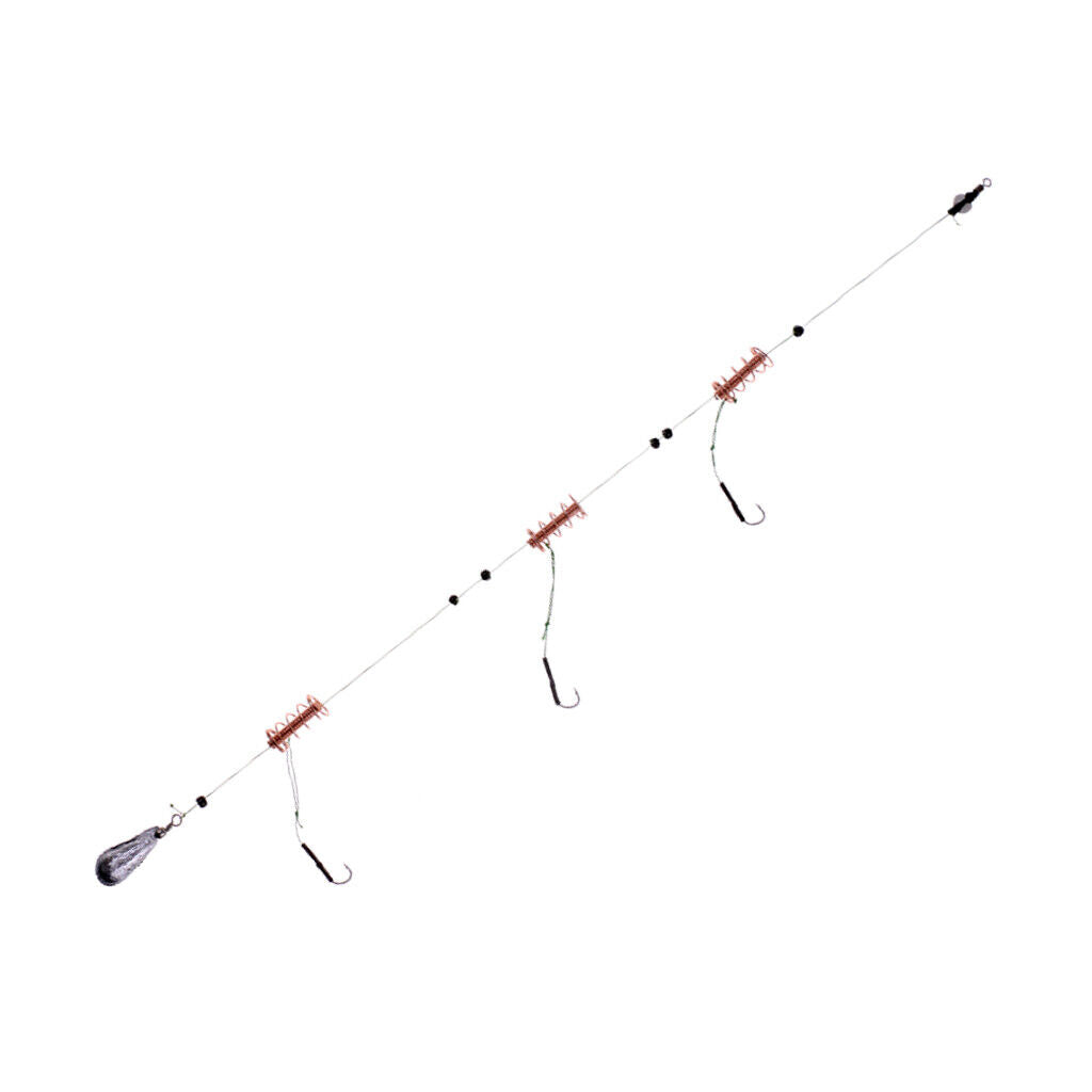 Carp Fishing Feeder Cage with 3  Hooks  Rig Set Coarse Fishing 25g