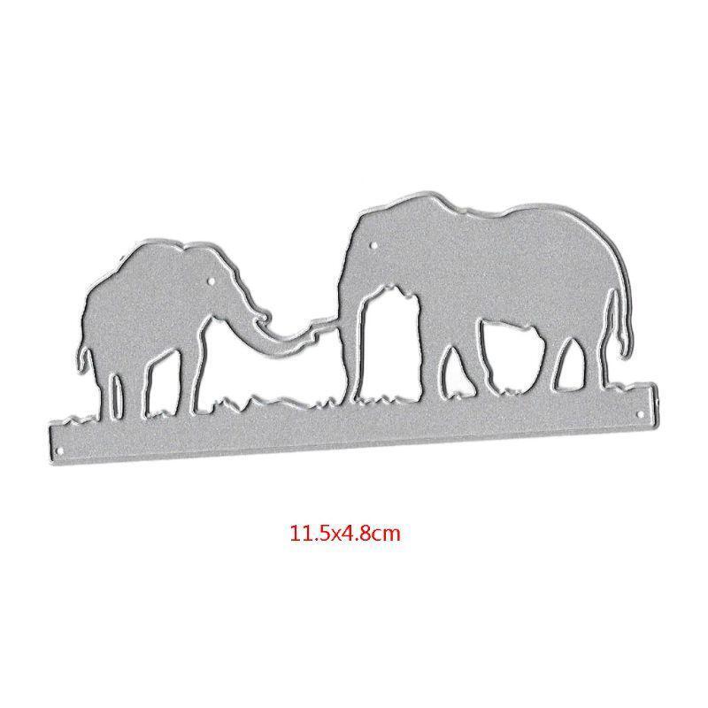 Elephant Metal Cutting Dies Stencil DIY Scrapbooking Album Stamp Paper Card
