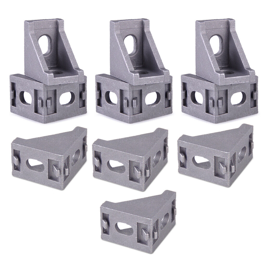 10pcs 28mm Aluminum 90 Degree Brace Corner Double Joint Right Angle Bracket Li