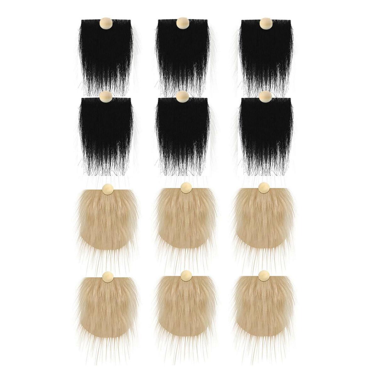 24 Count  Fabric Patches  Beard  Unfinished Wooden Balls