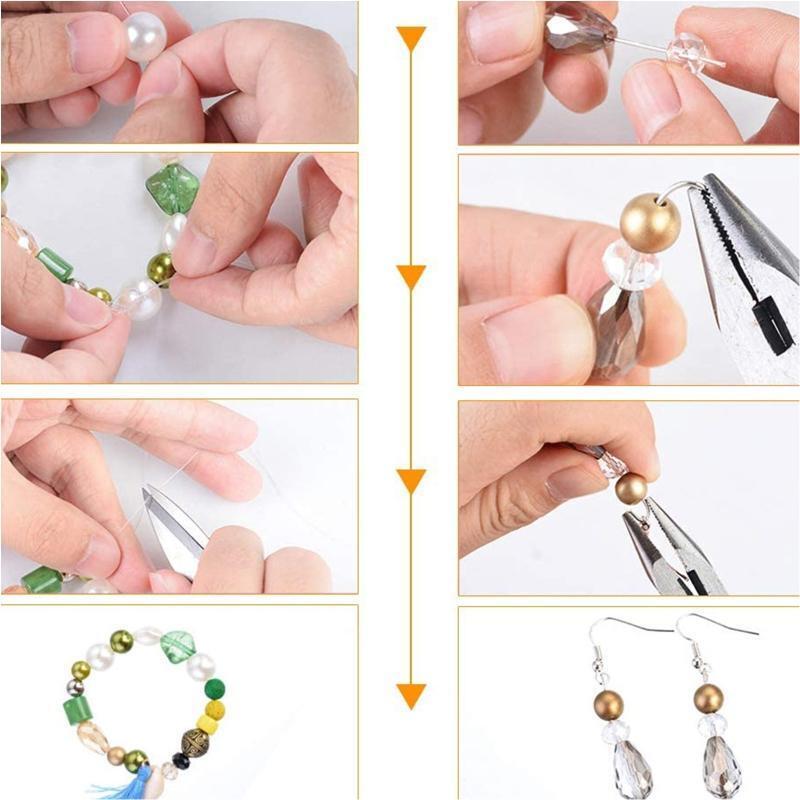 2015Pieces Jewelry Making Supplies Kit with Assorted Beads Charms Findings Plier