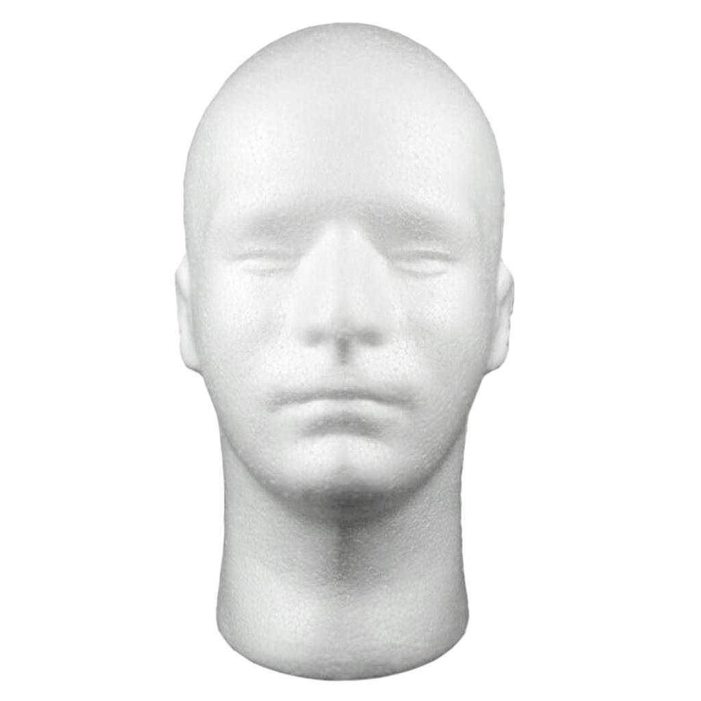 10x Men Foam Manikin  Head for Wigs Glasses Headsets f/