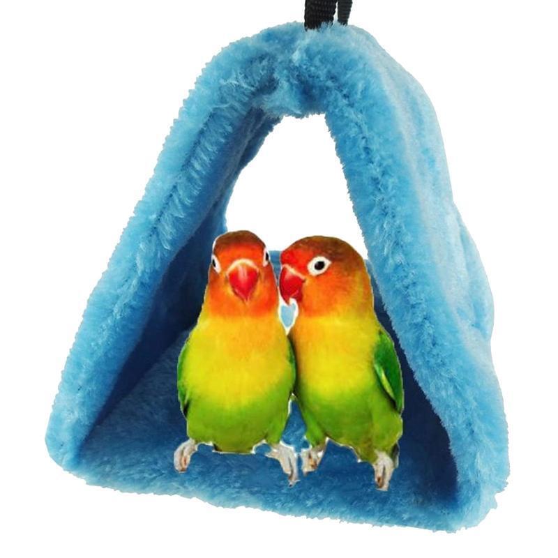 2 Pack Plush Fluffy Bird Nest House Hanging Hammock for Hamster Parrot Lovebird