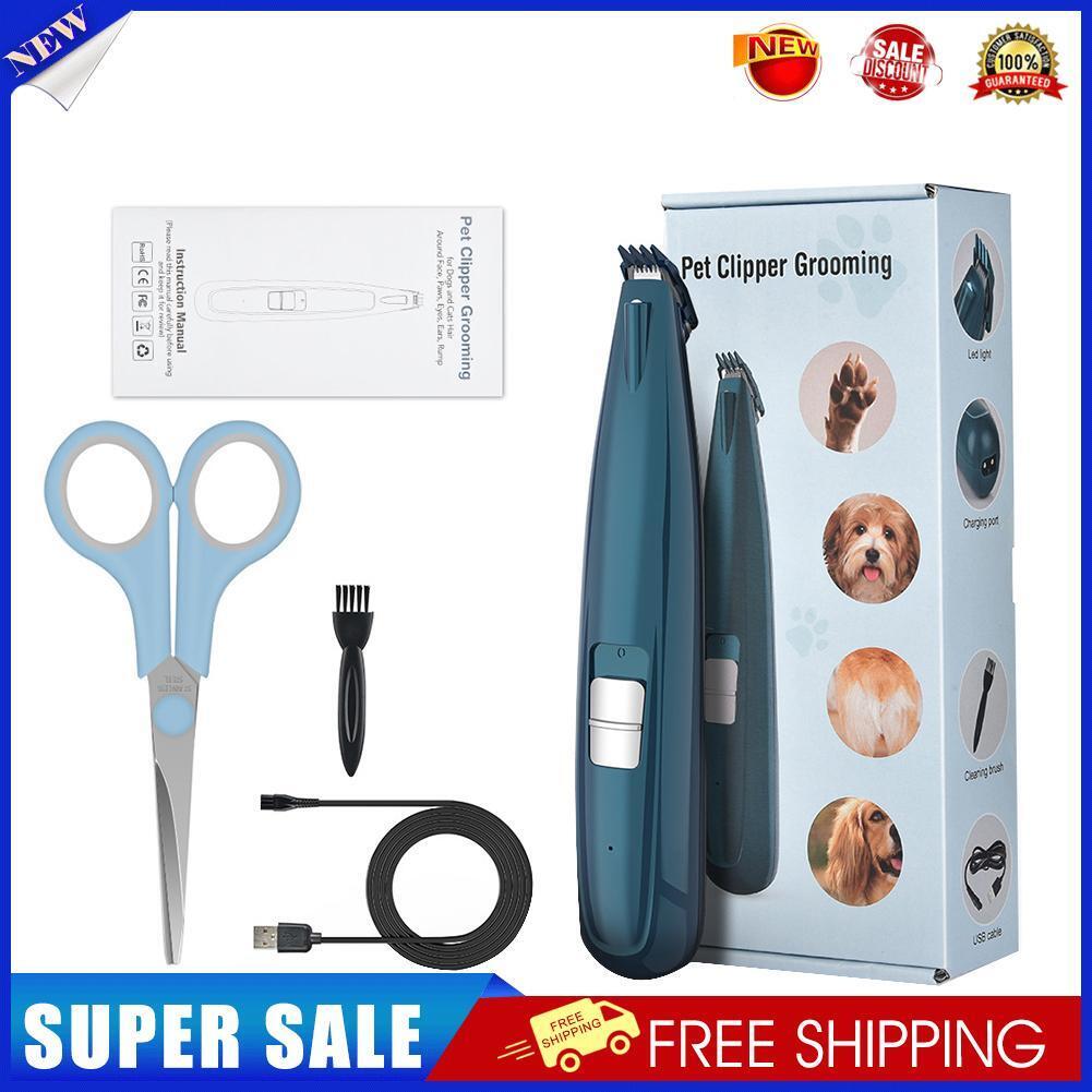 Electric Dog Hair Clippers USB Grooming Haircut Trimmer Shaver Cutter Set