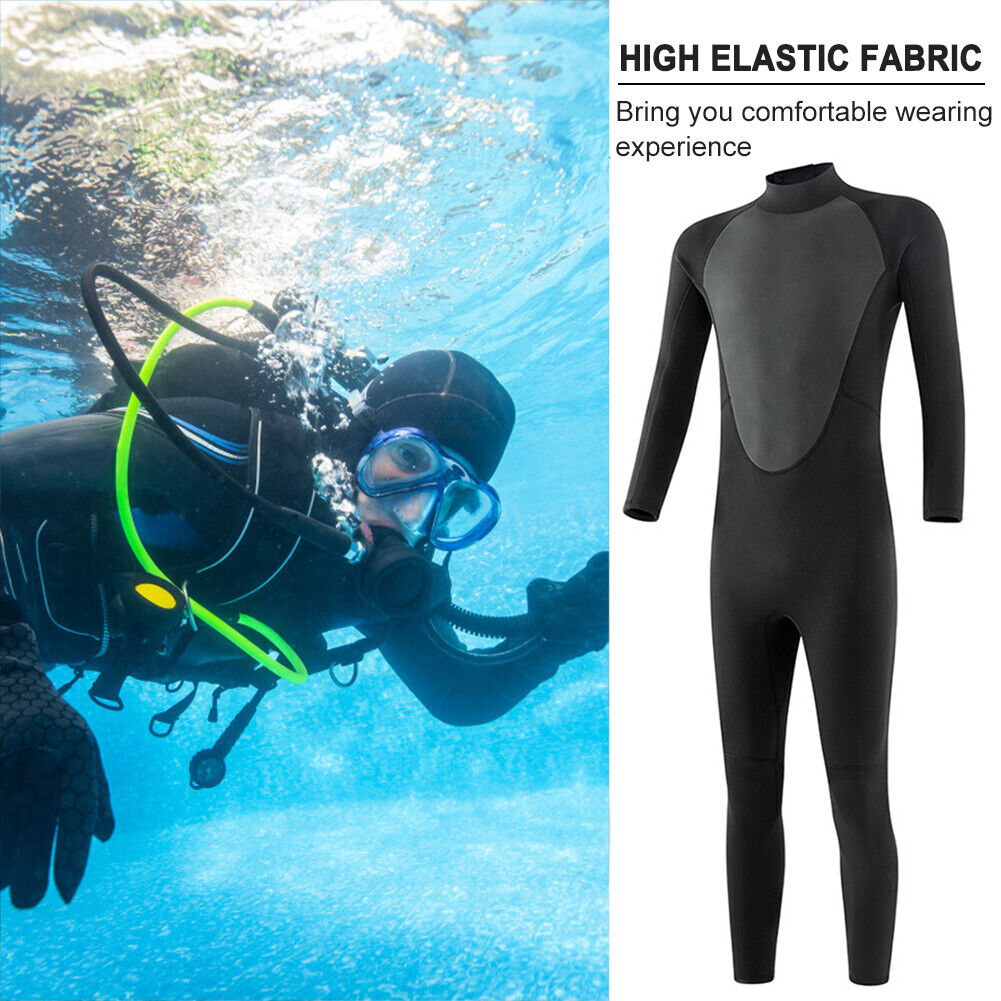 Full Bodysuit Wetsuit Warm Swimming Surfing Snorkeling Diving Suit (M)