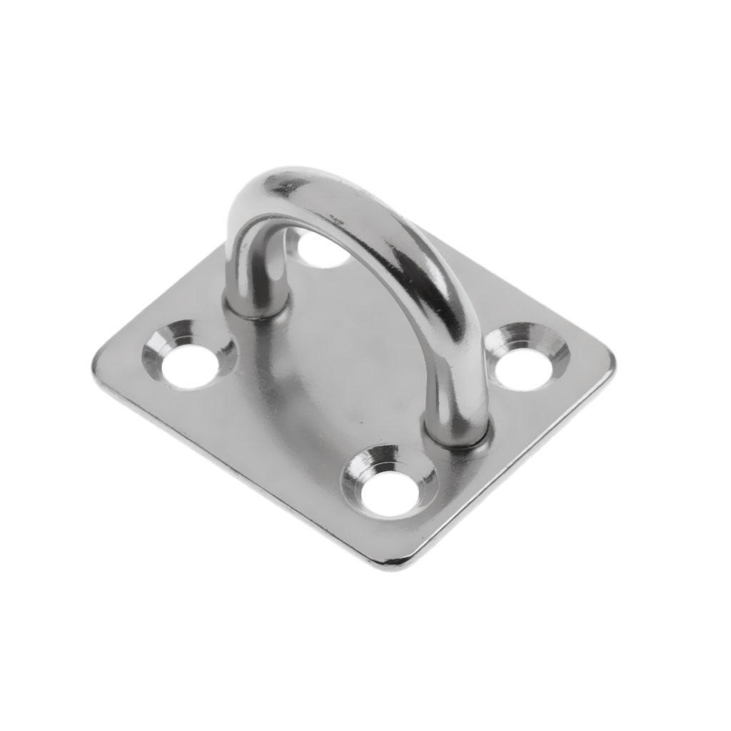 4pcs 8mm Square Eye Plates Marine Stainless Steel Shade Sail Boat Fitting