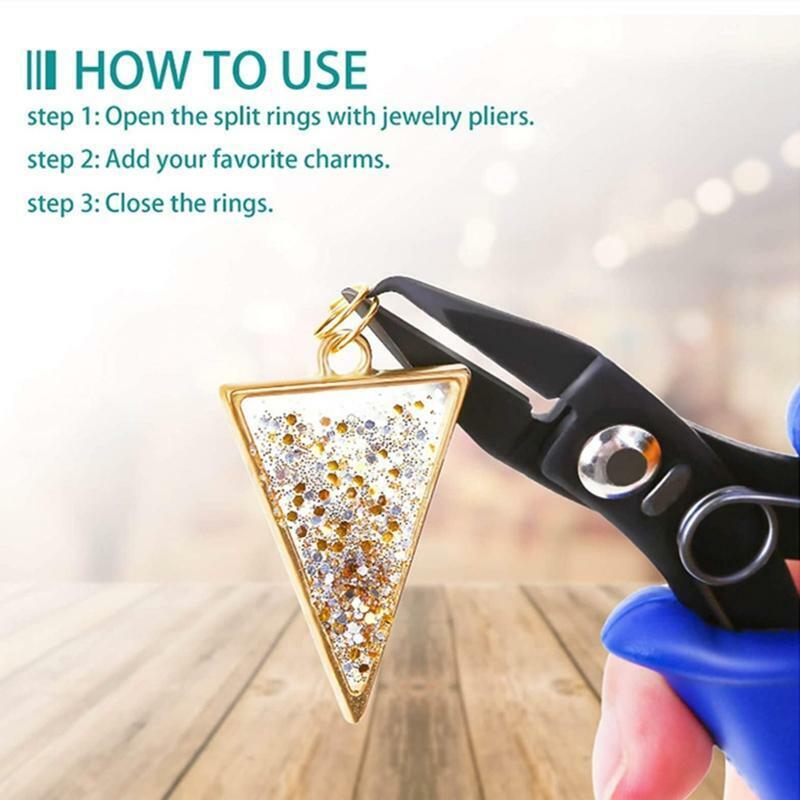 Jewelry Plier with Jump Rings Kit Jewelry Making Repairing Set Accessory