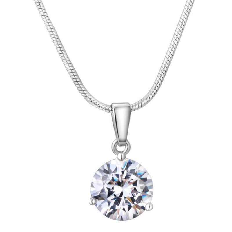 Cubic Zirconia Crystals Nacklace Pendant Earrings Set for Women Stylish Unique