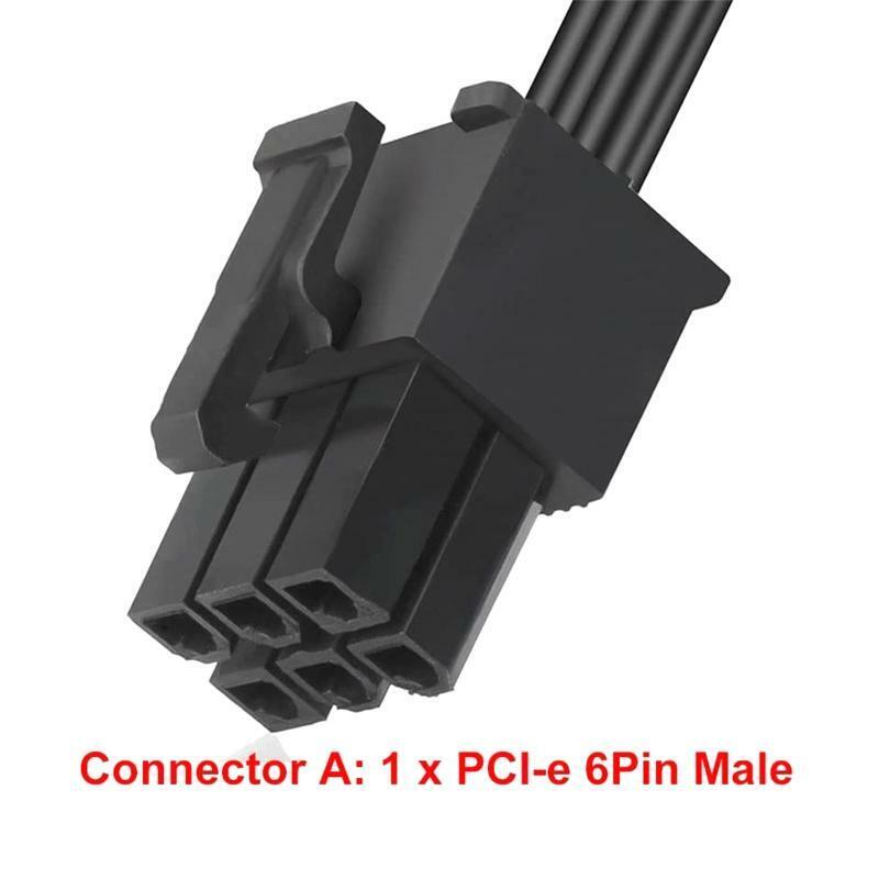 PCIE 6Pin Male 1 to 4 Sata Female Power Supply Splitter Cable for Corsair RM650X