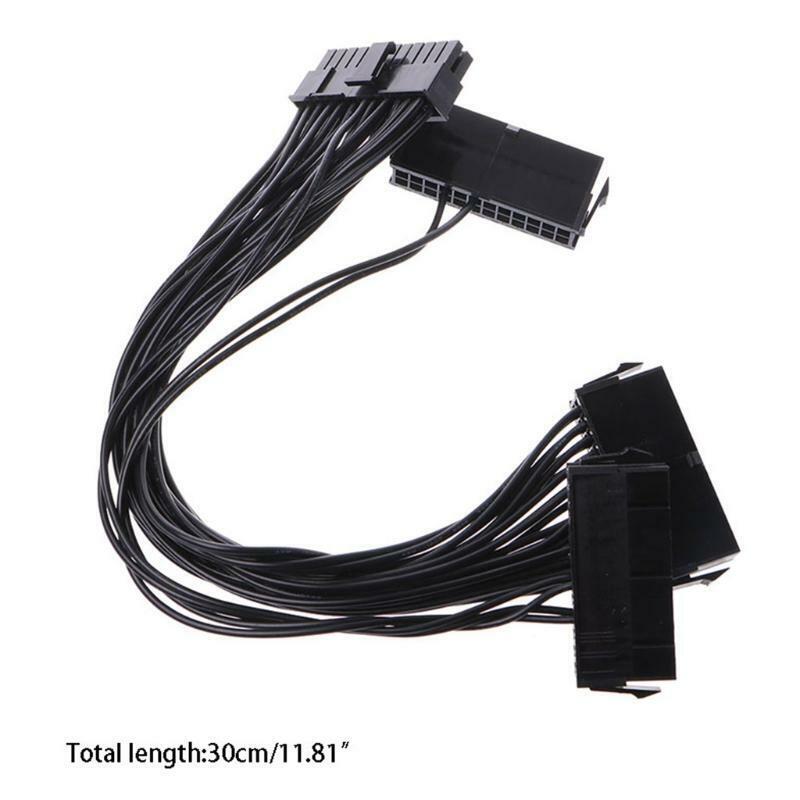 Dual Power Supply Adapter Cable 24-pin ATX Motherboard For Synchro Start Mining