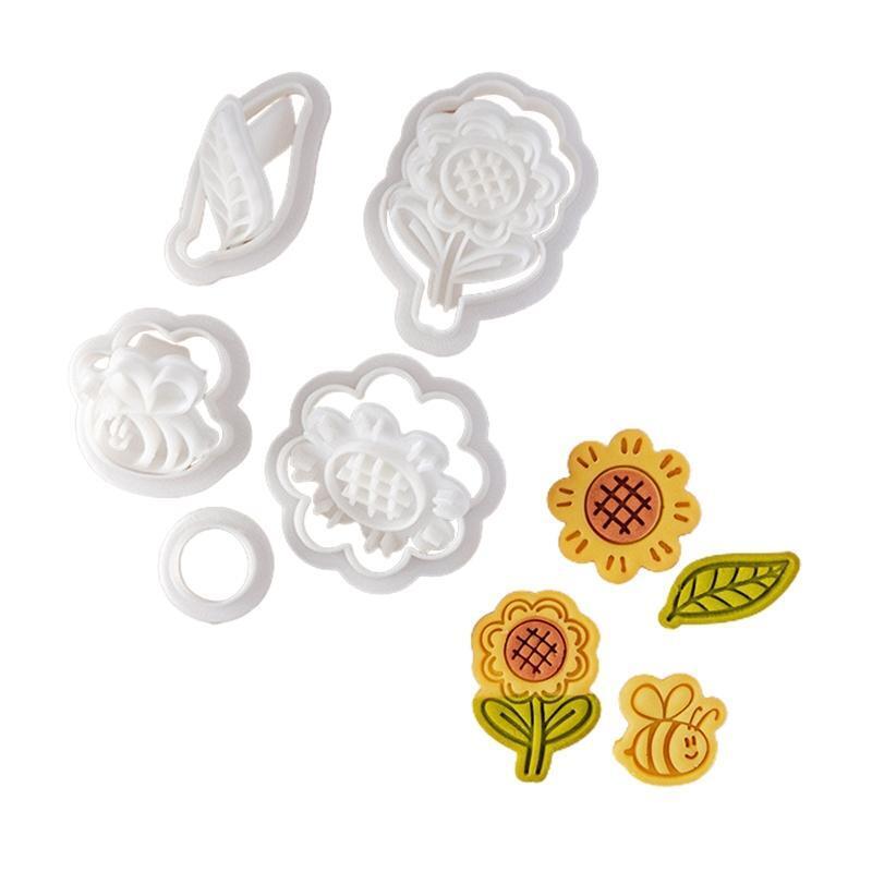 Sunflower Bee Leaf Shaped Biscuit Moulds Cookie Mold Biscuit Cutter Baking Tools
