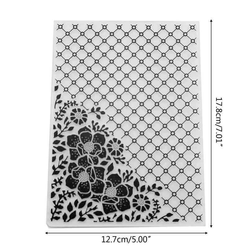Flower Embossing Folders 5 x 7 Inch Plastic Template Craft Card for Making Cards
