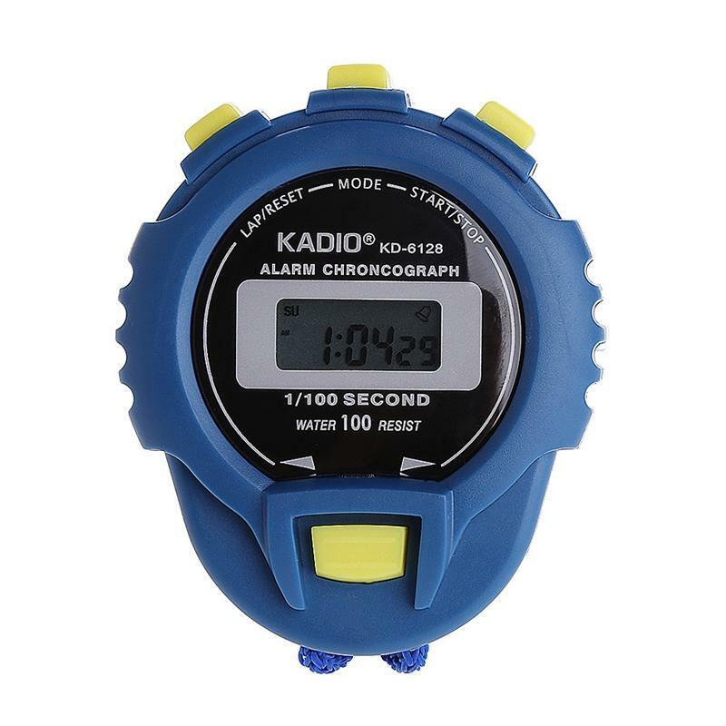 Handheld Digital LCD Sports Stopwatch Chronograph Counter Timer w/Strap