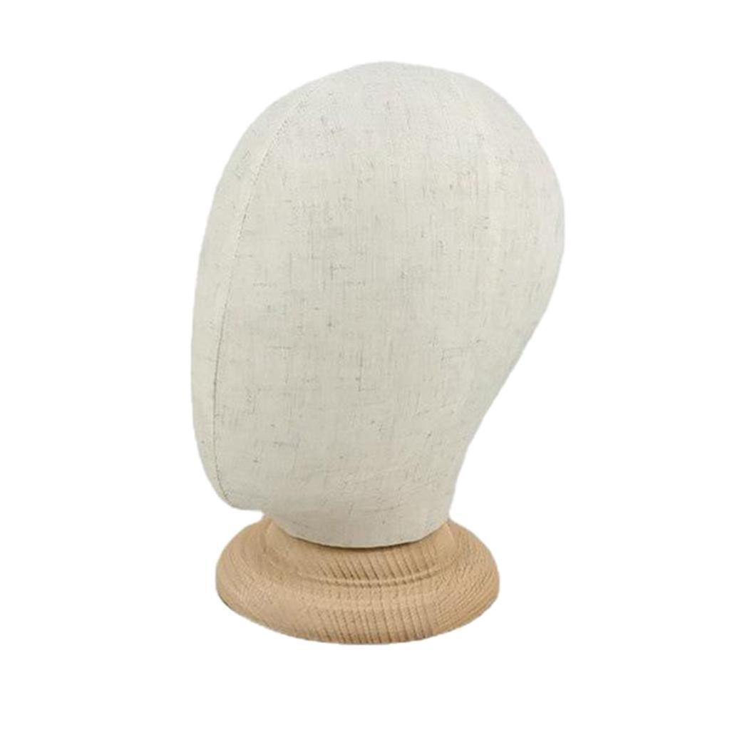Canvas Block  Head W/ Stand Wigs Making Toupee Display Head Rack