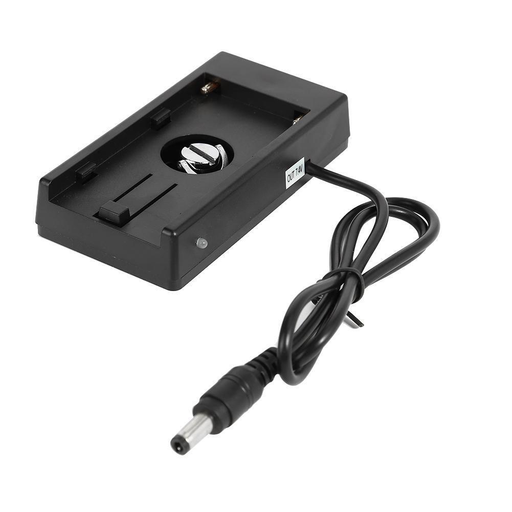 Battery Adapter Buckle Plate w/7.4V DC5.5 2.1mm Plug for Sony NP-F Series