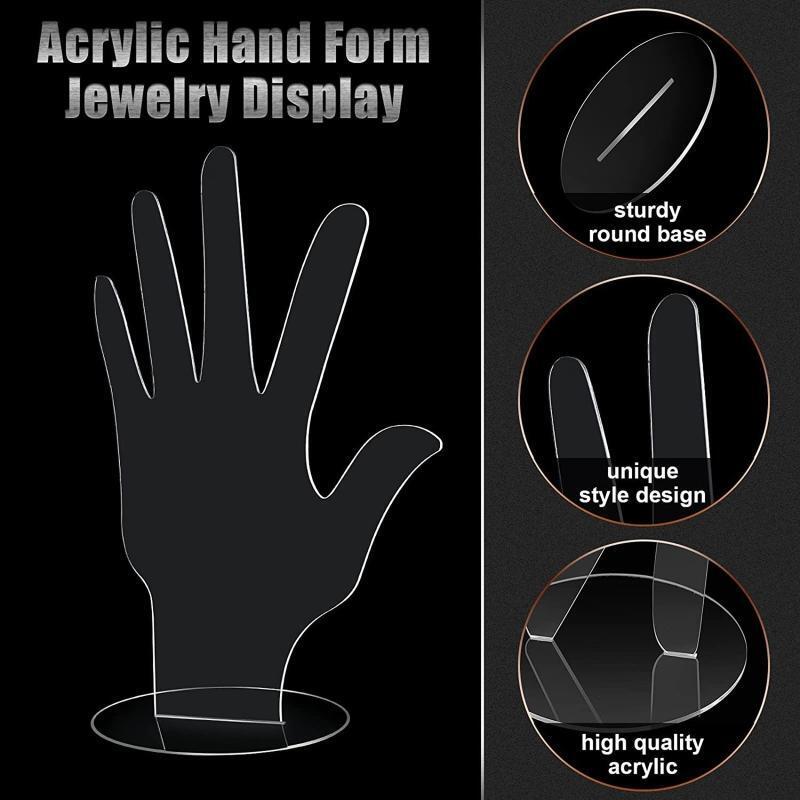 Jewelry Display Holder Acrylic Hand Ring Holders for Home Show Organization