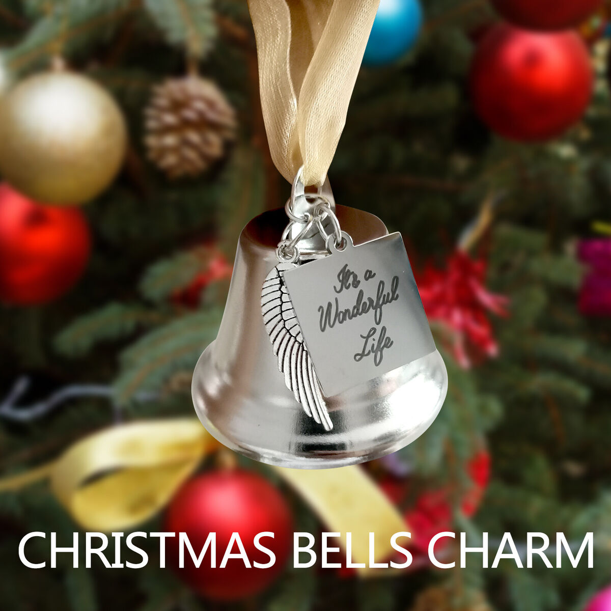 Christmas Bells Stainless Steel Christmas Jingle Bells Xmas Trees Decor