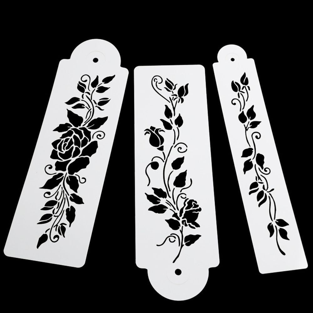 Hot Decor Mould Sugarcraft Tools Tree Vine Leaves Cake Stencil Fondant Border