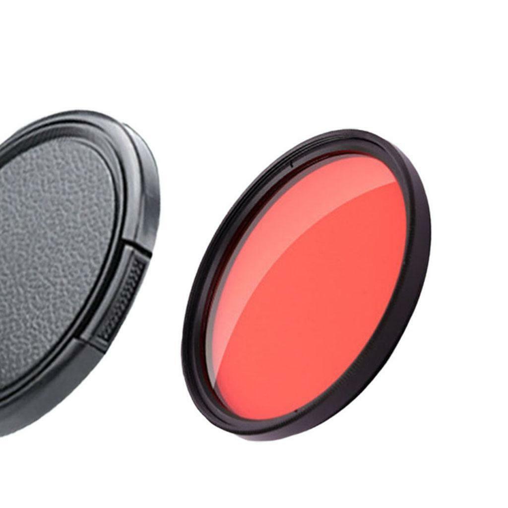 58mm Red Lens Filter W/ Lens Caps Camera Lens for Underwater Photo